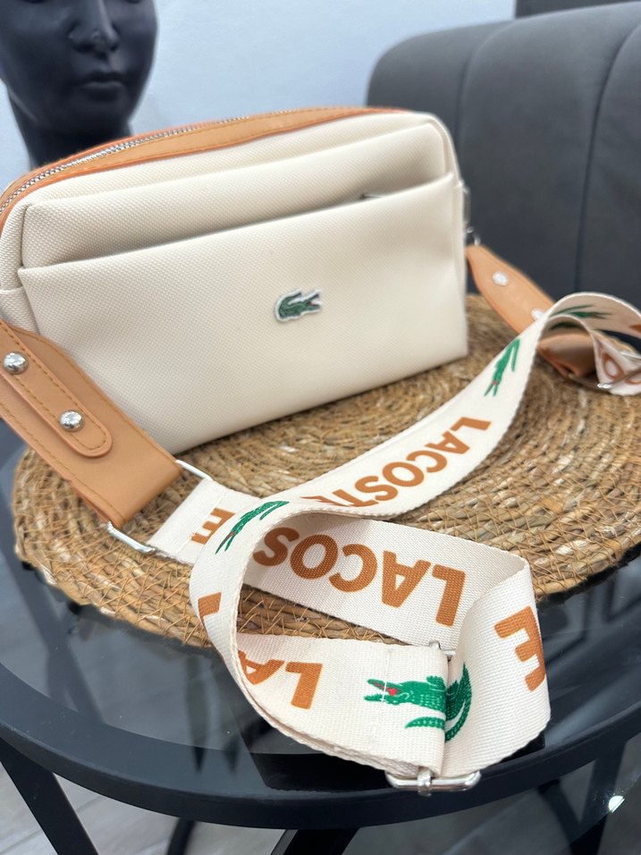 Bej Deri Kadın Çapraz Çanta - Görsel 3