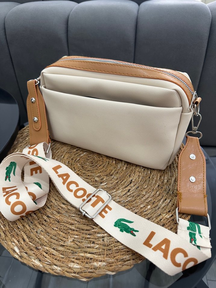 Bej Deri Kadın Çapraz Çanta - Görsel 5