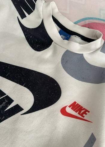 Beyaz Nike Baskılı Kadın Sweatshirt - Görsel 4