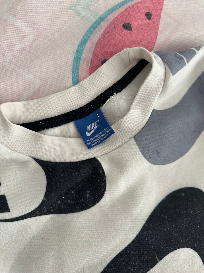 Beyaz Nike Baskılı Kadın Sweatshirt - Görsel 3