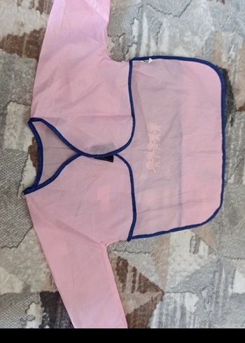 Pastel Pembe Baskılı Bebek Önlüğü - Görsel 3