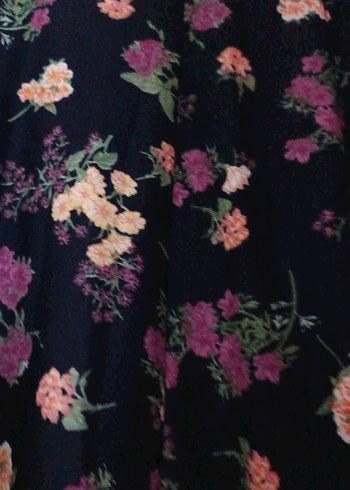 Çiçek Desenli Piliseli Midi Hamile Etek - Görsel 3