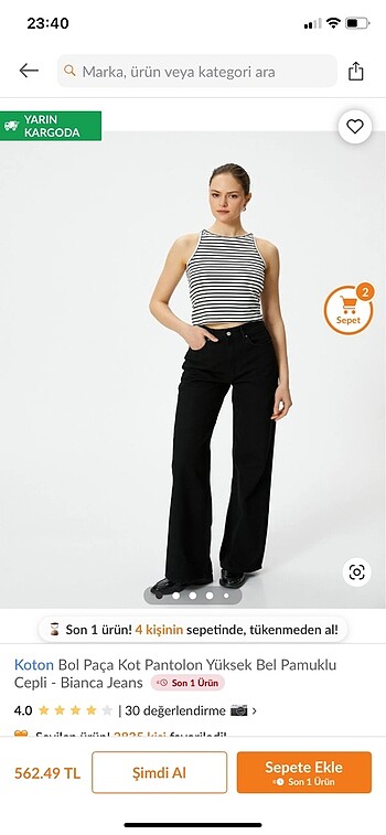 Koton yüksel bel jeans