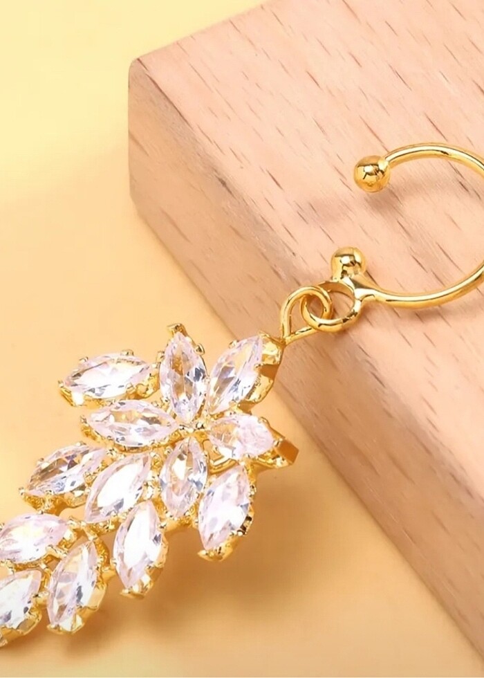 Taşlı Sarkıt Dudak Halkası - Görsel 2