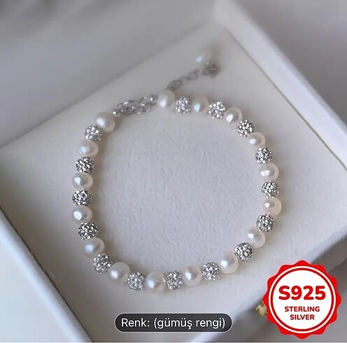 Beden 925 Ayar Gümüş ve Tatlı Su İncisi