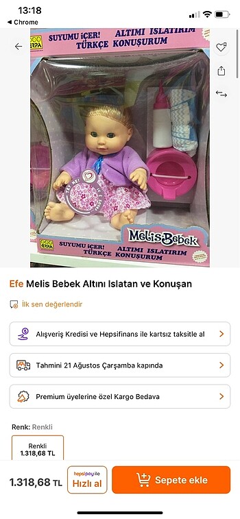 MELİS BEBEK SUYUMU İÇER