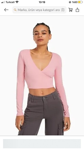 Bershka pembe bluz