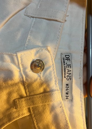 Beyaz Kadın Kot Pantolon - Görsel 6