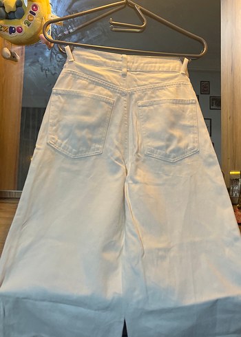 Beyaz Kadın Kot Pantolon - Görsel 7