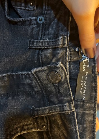 Toparlayıcı Yüksek Bel Kot Pantolon - Görsel 3