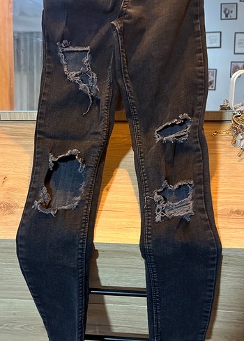 Toparlayıcı Yüksek Bel Kot Pantolon - Görsel 4