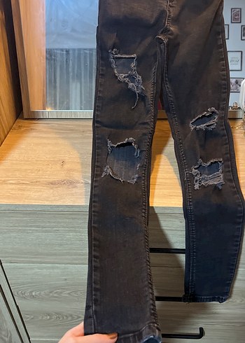 Toparlayıcı Yüksek Bel Kot Pantolon - Görsel 5