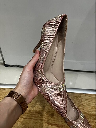 Taşlı Topuklu Ayakkabı - Görsel 3