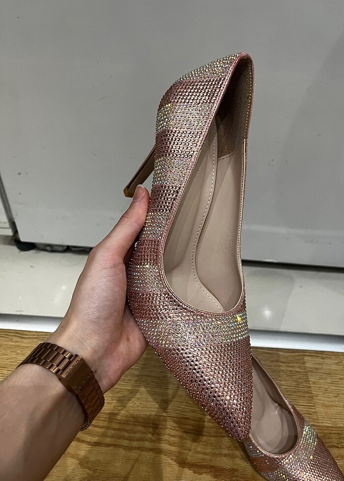 Taşlı Topuklu Ayakkabı - Görsel 3