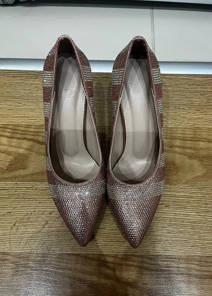 Taşlı Topuklu Ayakkabı - Görsel 5