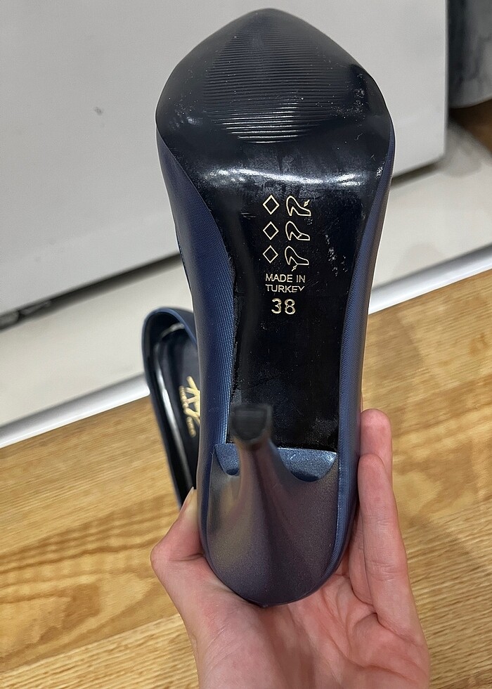 Lacivert Topuklu Ayakkabı - Görsel 3