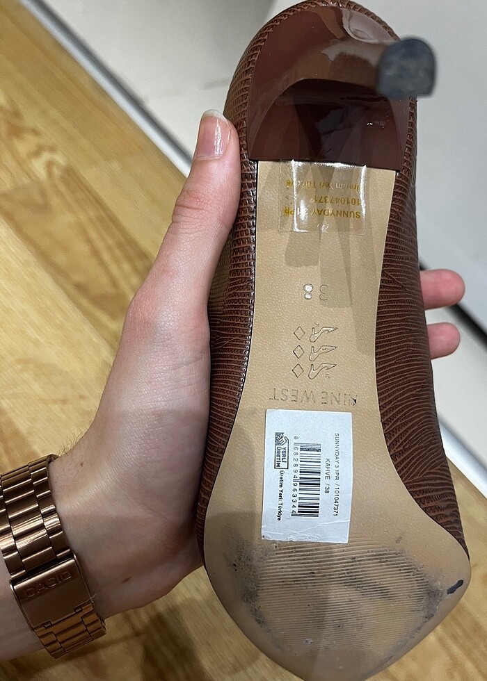 Kahverengi Topuklu Ayakkabı - Görsel 4