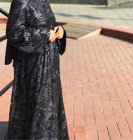 Zara Payetli elbise- abaya- ferace