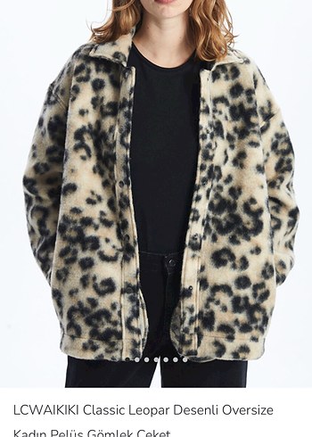 LC Waikiki Leopar Desenli Oversize Kadın Ceket
