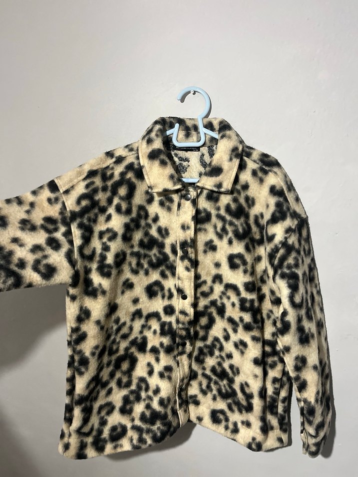 LC Waikiki Leopar Desenli Oversize Kadın Ceket - Görsel 3