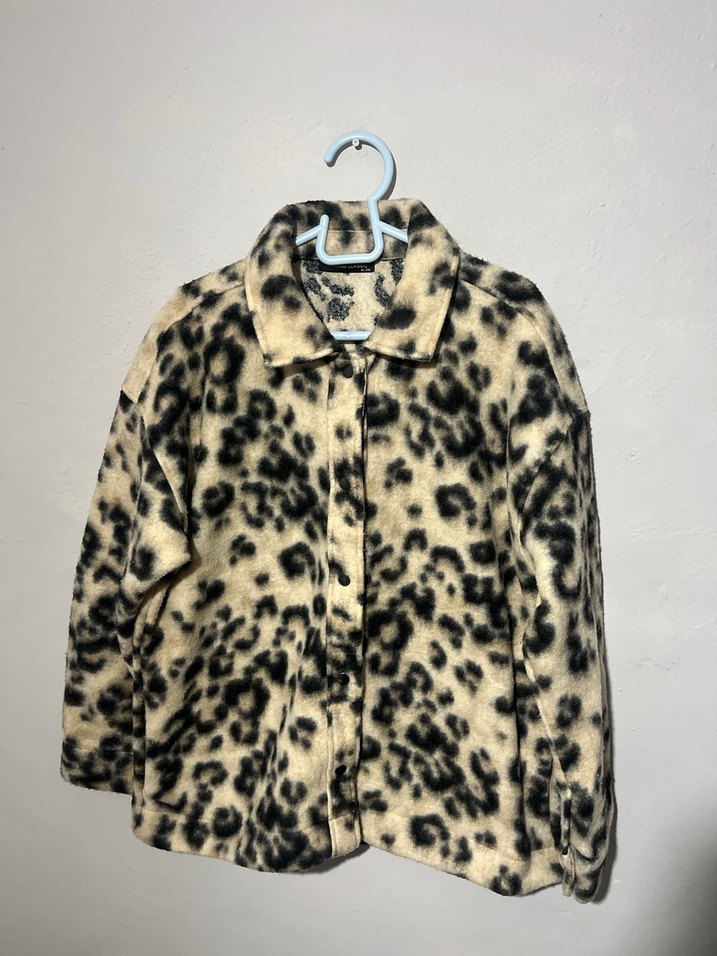 LC Waikiki Leopar Desenli Oversize Kadın Ceket - Görsel 2