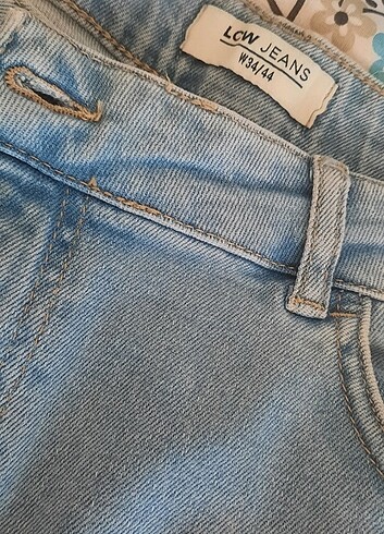 l Beden mavi Renk Mom jean