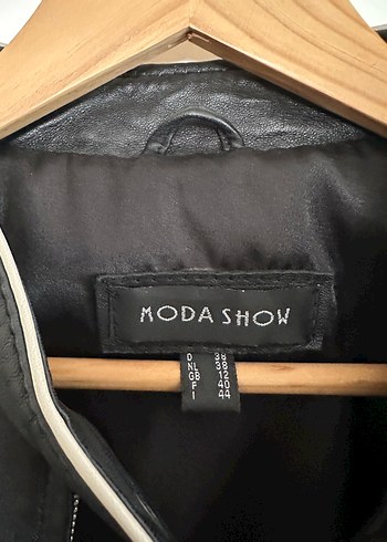 m Beden siyah Renk Moda Show Deri Mont