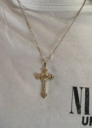 Renkli Quartz Taşlı Haç Kolye - Görsel 3