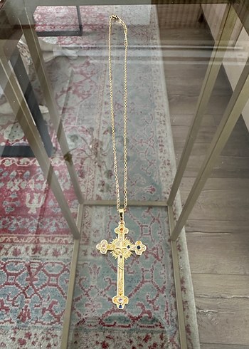 Renkli Quartz Taşlı Haç Kolye - Görsel 4