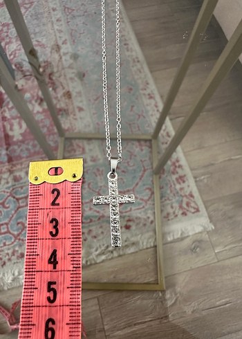 Quartz Taşlı Haç Kolye - Görsel 6