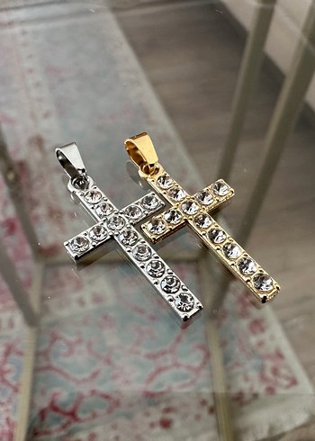 Quartz Taşlı Haç Kolye - Görsel 8