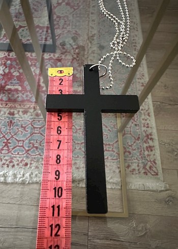 Gothik Siyah Büyük Boy Haç Kolye Ucu - Görsel 5