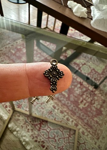 Minimalist Antik Gold Haç Kolye Uçları - Görsel 3