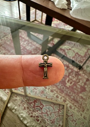 Minimalist Antik Gold Haç Kolye Uçları - Görsel 4