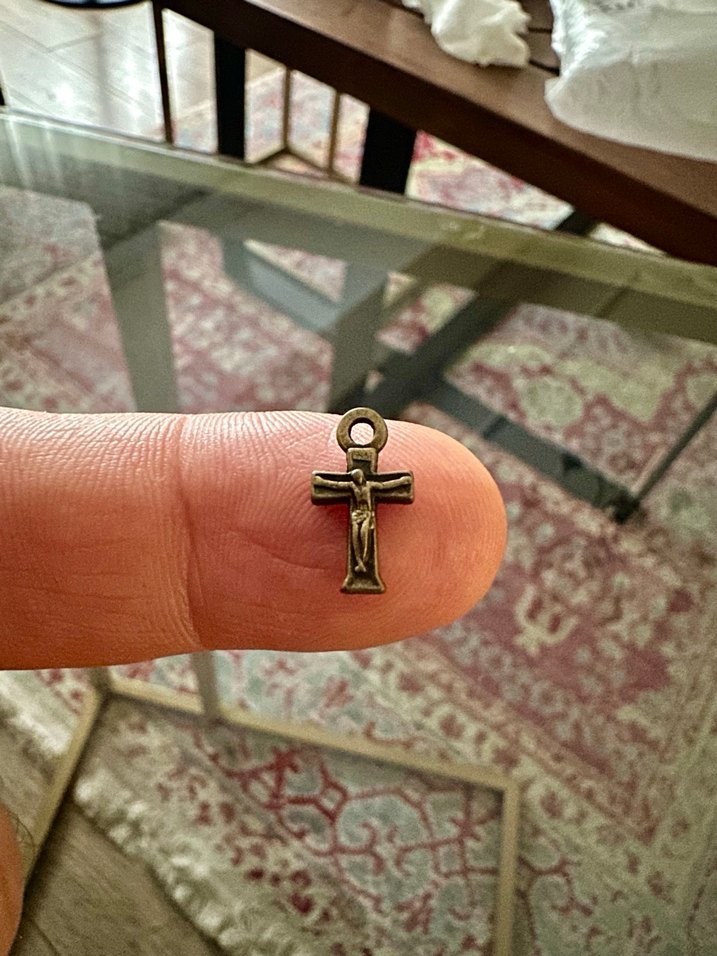 Minimalist Antik Gold Haç Kolye Uçları - Görsel 4