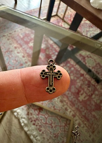 Minimalist Antik Gold Haç Kolye Uçları - Görsel 4