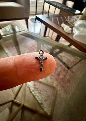 Minimalist Antik Gold Haç Kolye Uçları - Görsel 5