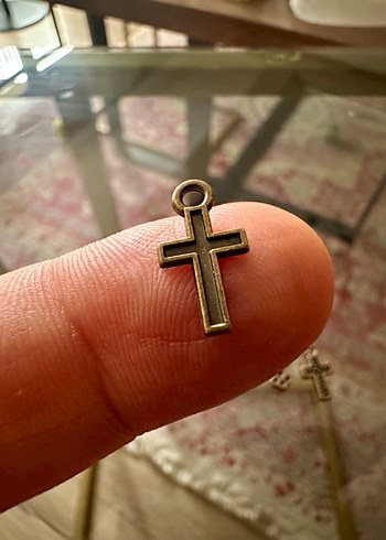 Minimalist Antik Gold Haç Kolye Uçları - Görsel 3