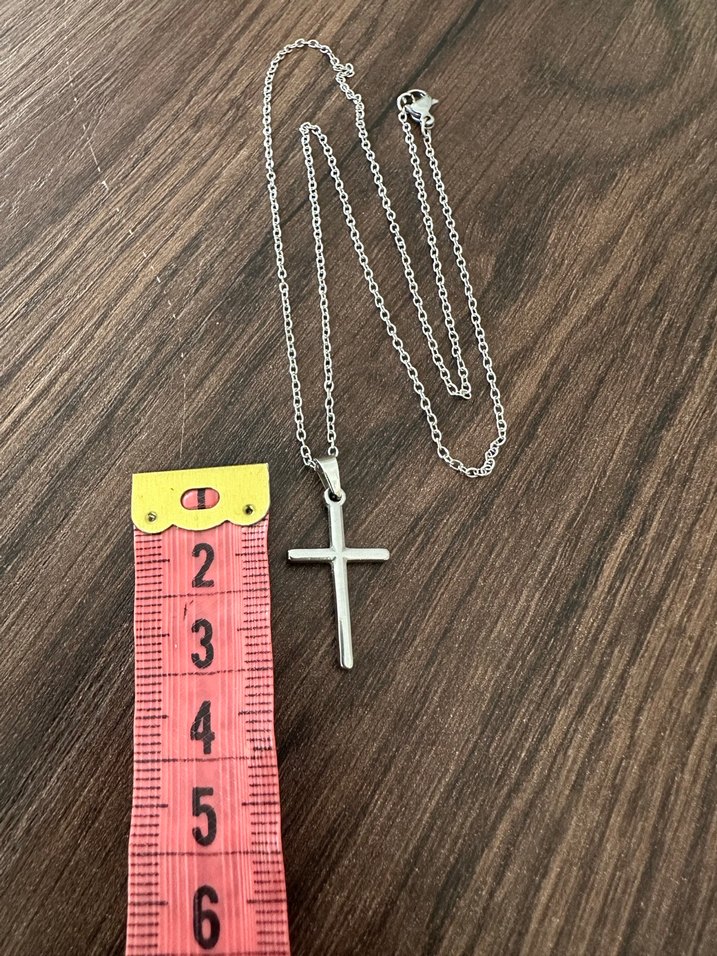Minimalist Çelik Haç Kolye - Görsel 5