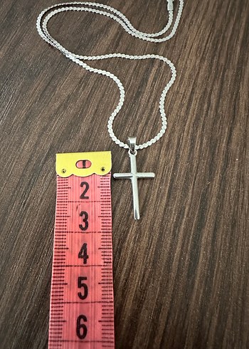 Minimalist Çelik haç kolye - Görsel 5