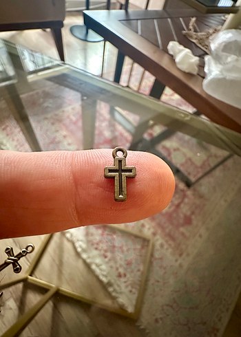 Minimalist Antik Gold Haç Kolye Uçları - Görsel 5