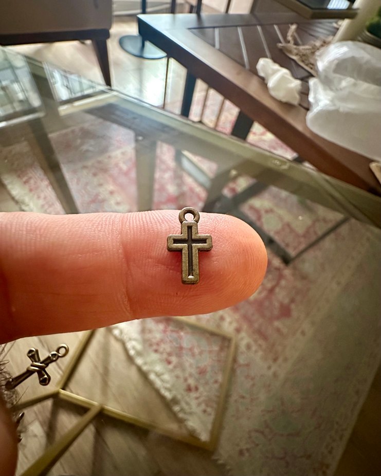 Minimalist Antik Gold Haç Kolye Uçları - Görsel 5