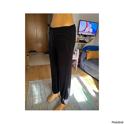 s Beden siyah Renk Ebru Maternity Penye Tayt - S Beden