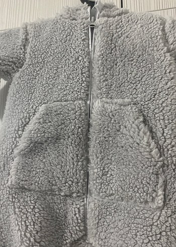 Gri Erkek Bebek Peluş Tulum - Görsel 3