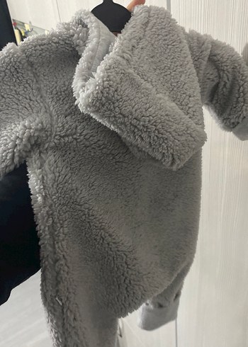 Gri Erkek Bebek Peluş Tulum - Görsel 5