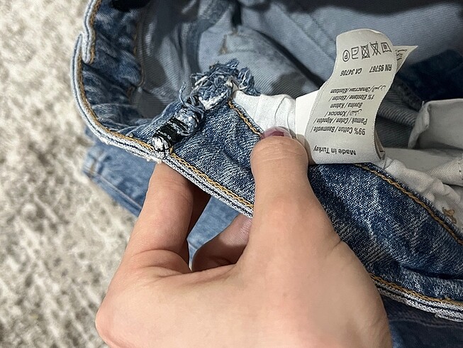 34 Beden mavi Renk Kot pantolon