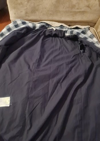 Mango Ekose Desenli Midi Genç Kaban - Görsel 5