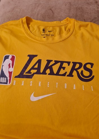Sarı Lakers NBA Baskılı Erkek Tişört - Görsel 2