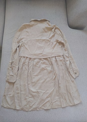 LC Waikiki Düğmeli Bej Elbise