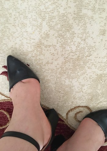 37 Beden siyah Renk Diger Siyah Deri Stiletto Topuklu Kadın Ayakkabı